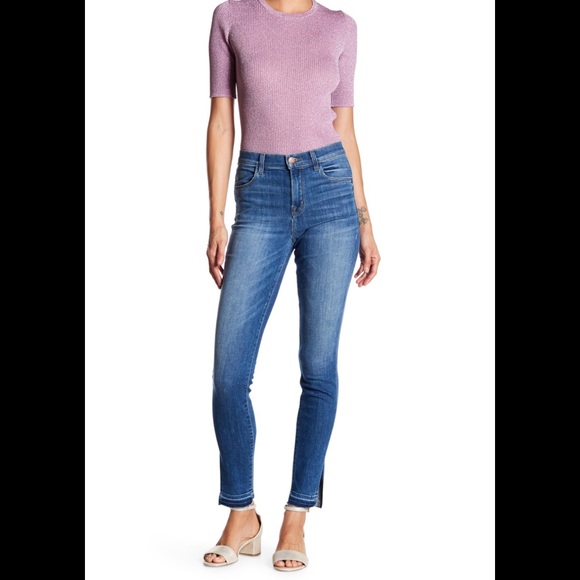 J Brand Denim - J Brand Maria High-Rise Skinny Side-Slit Jeans